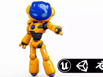 UTILITY BOT LORA Rigged for Unreal Engine - Unity - MIXAMO  3D model