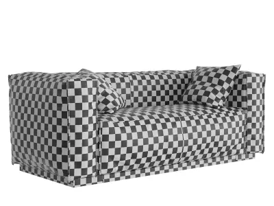 BLU DOT Cleon 74 Leather Sofa 3D model