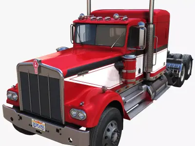 Kenworth W900A Low-poly 3D model