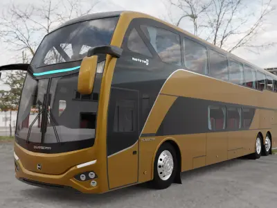 Busscar Busstar DD Low-poly 3D model