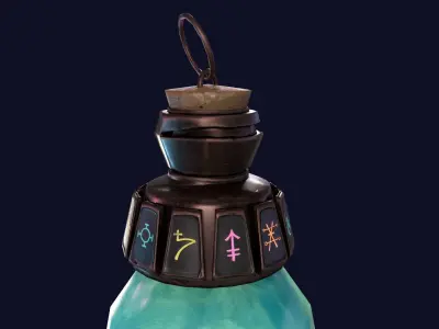 Alchemical Lantern Low-poly 3D model