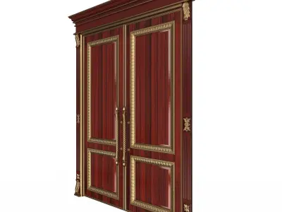 Carved Door Classic 01601 Wood Low-poly 3D model