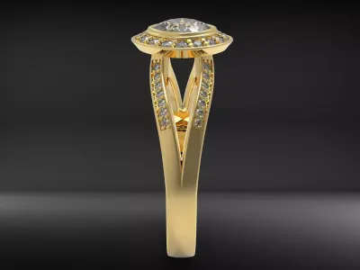 Women ring  3D print model 2