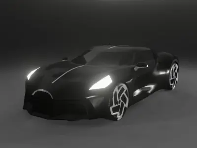 Bugatti la Voiture Noire Low-poly 3D model