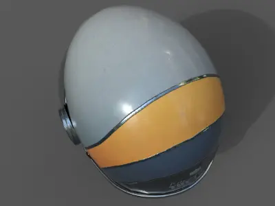 Helmet scifi racer Generic sport Color  Low-poly 3D model