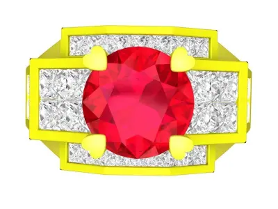 A5139 Luxury Diamond Fashion Women Ring 3D print model