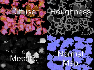 Gemstone Encrusted Orb with Stand Model Pack Low-poly 3D model