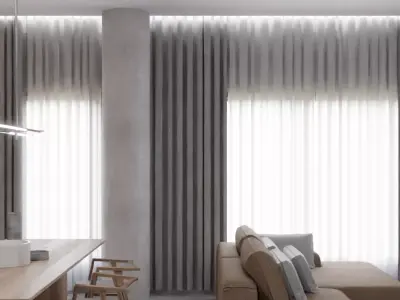 Bright room Neutral aura 3D model