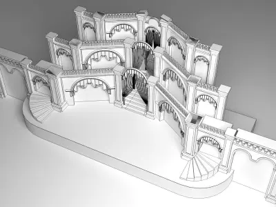 Indian Wedding Stage 3D model