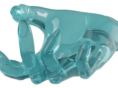 Hand shaped Bowl 3D model