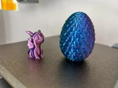 Dragon  egg with small dragon 3D print model