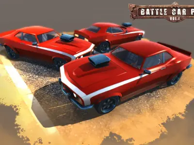 Battle Car Pack Volume One Low-poly 3D model