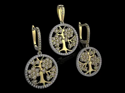 EARRINGS PENDANTS N06 3D print model