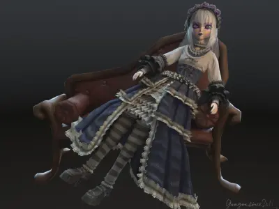 Antique Doll 3D model
