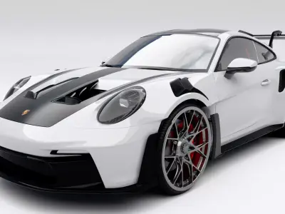 Porsche GT3 RS Low-poly 3D model