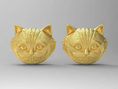 Chechire cat earings 3D print model