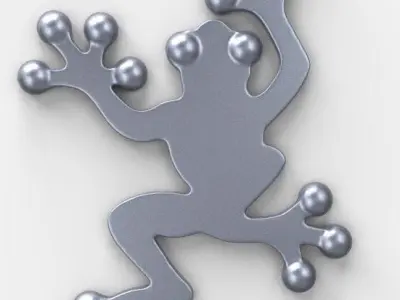 Frog Sticker 3D model