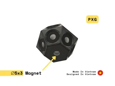 3D Scan Hexagon Mushroom Marker Free 3D print model