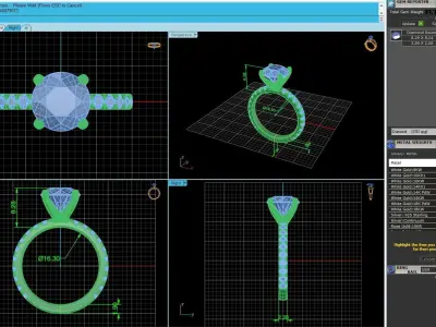 Solitaire Diamond Engagement Ring R2 3D print model purchase