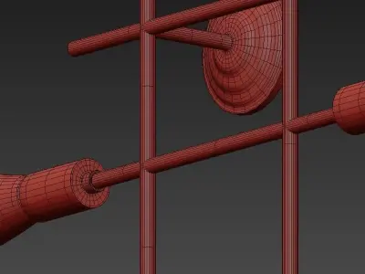 LOFT 1 lamp with two rods 3D model