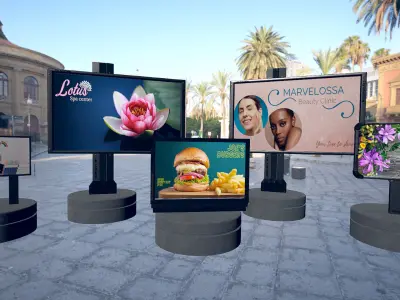 Advertising Panels 5 Low-poly 3D model