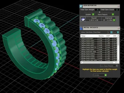 Diamond Infinity Hoop Fashion Earring 3D print model