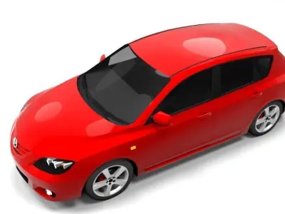 MAZDA 3 2004 LOWPOLY Low-poly 3D model