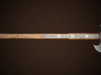 Battle Axe 01 Low-poly 3D model