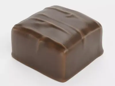 Chocolate Candy V5 - Chocolate Cube with Decorative Relief 3D model