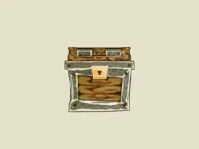 Low Poly Treasure Chest - Stylized Game Ready - 3D Model Free low-poly 3D model