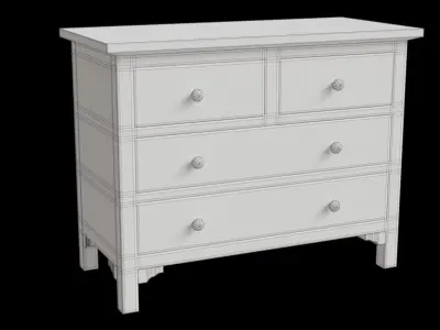 Classic Pearl Chest Of Drawers Low-poly 3D model