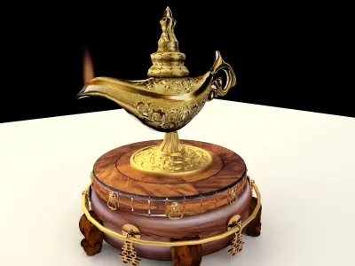 Chinese magic lamp 3D model
