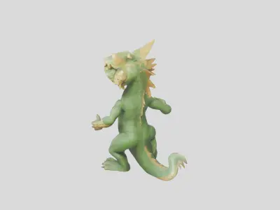 Cartoon Style Medium Poly Character Low-poly 3D model
