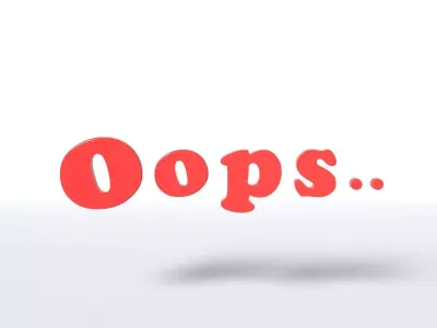 Home decoraction-oops text 3D model