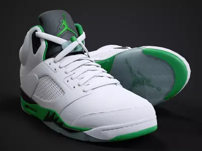 Air Jordan 5-retro sneaker Low-poly 3D model