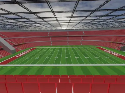 San Francisco 49ers - American Football Stadium  Low-poly 3D model