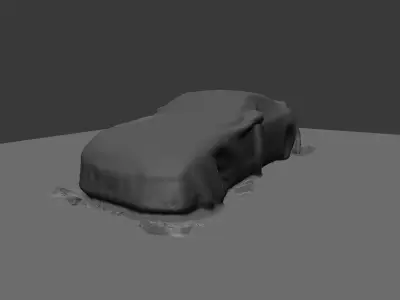 Car Cover - Nissan GTR R35 Spec-V 2010  Low-poly 3D model