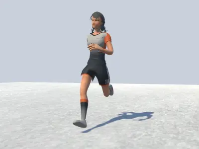 Sports Avatar 06 Female Rigged  Low-poly 3D model