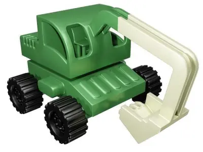 Fabulous Bulldozer Toy Low-poly 3D model