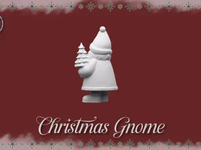 Christmas Gnome Miniature STL Festive Holiday Decor Free 3D print model