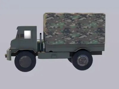 MILITARY TRUCK GMC 353 US TRUCK LOW POLY MODEL Low-poly 3D model