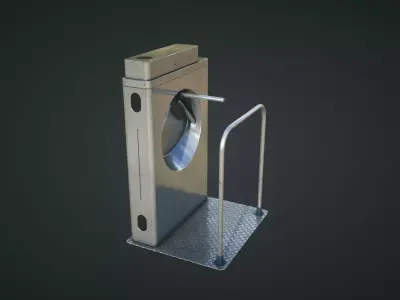 Inteligent Security Gate Low-poly 3D model
