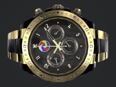 Watch 3d model Low-poly 3D model