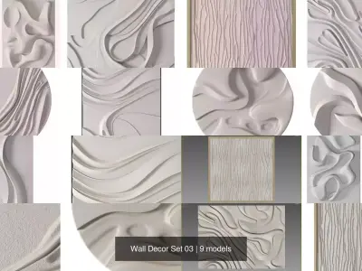 Wall Decor Set 03 3D Model Collection