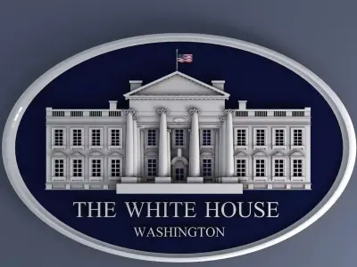 White House Sign 3D model