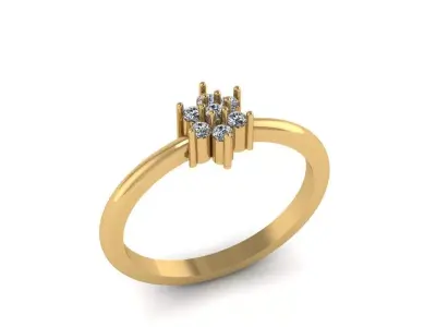 Jewelry Diamond Ring 3D Print Model  3D print model shop