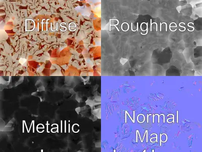 Futuristic Mechanical Brain Model Low-poly 3D model