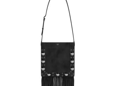 Valentino Garavani Nellcote Suede Fringe Shoulder Bag Low-poly 3D model