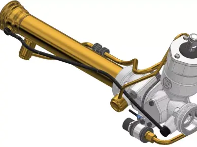 Porsche 944 and Mazda RX7 FC Steering Gear Low-poly 3D model