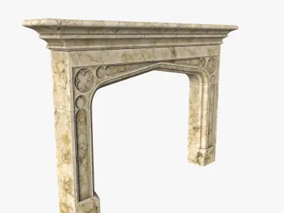 Marble fireplace 3D model